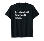 Australia Soccer Beer Football T-Shirt - Custom Art Print Men Women