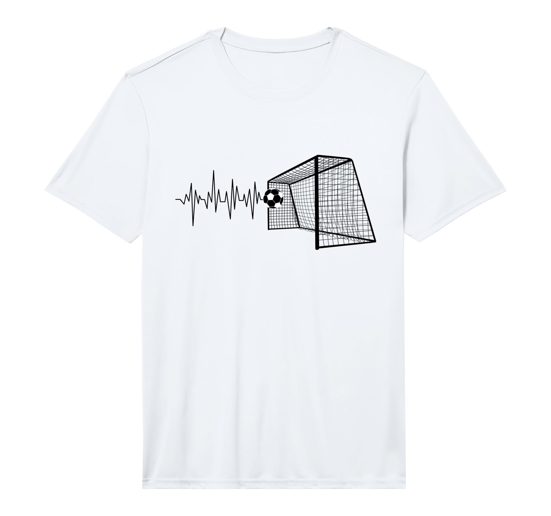 Funny Soccer Heartbeat Ecg T-Shirt - Fun Novelty Design for Adults