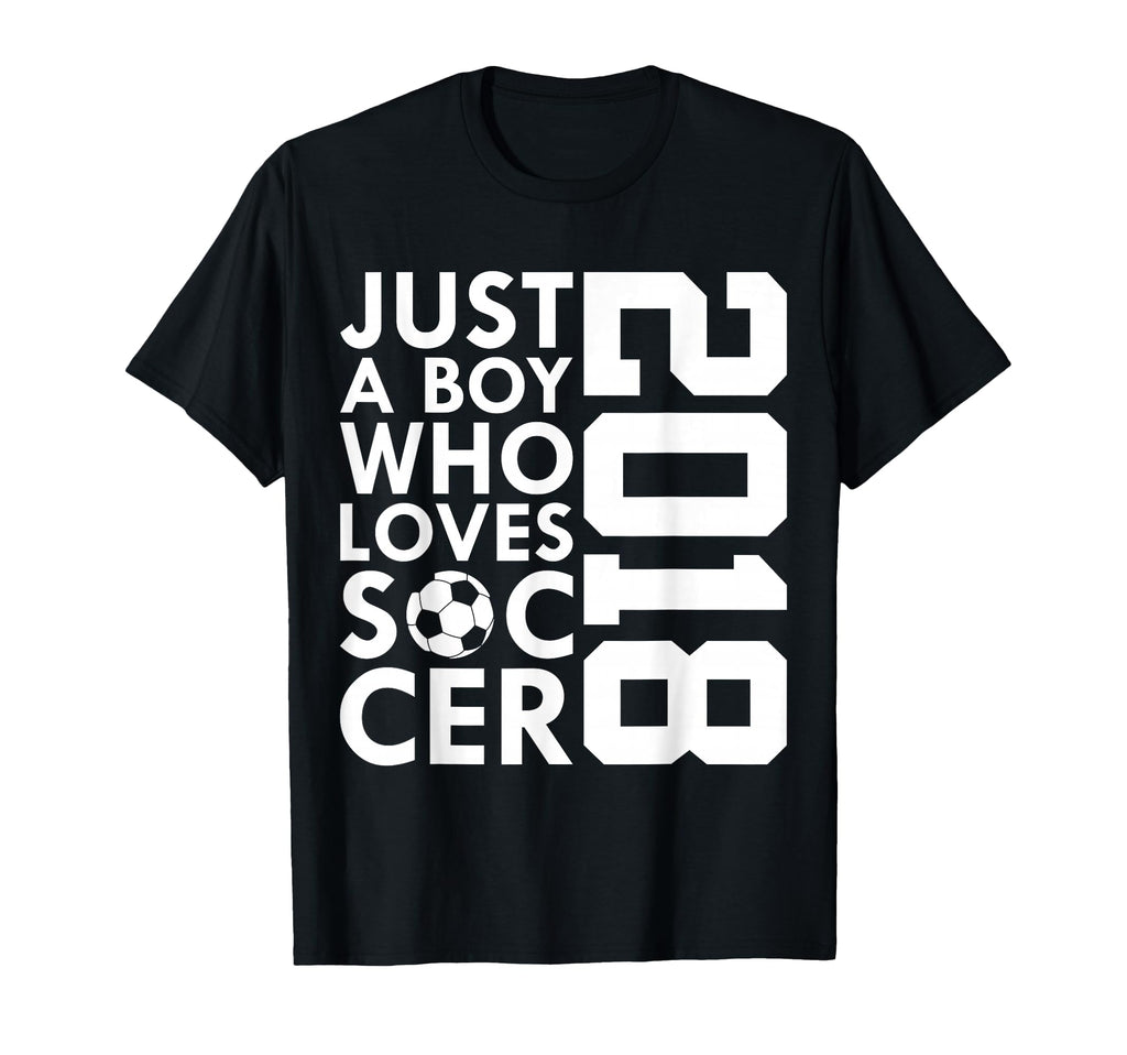 2018 Just Who Loves Soccer 8Th Birthday T-Shirt - Minimalist Print Unisex