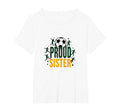 Proud Soccer Sister Sporty Family T-Shirt - Graphic Print for Adults