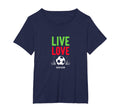 Live Love Soccer Inspiring Sports T-Shirt - Custom Art Print for Adults