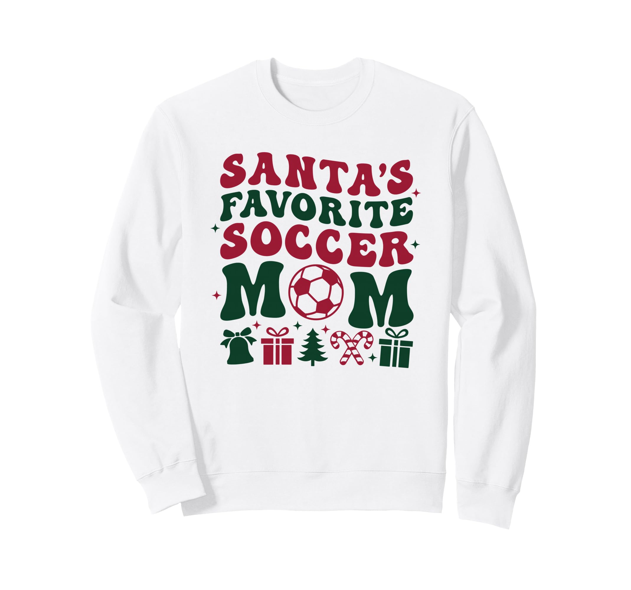 Soccer Mom Festive Holidays Sports Sweatshirt - Unique Graphic for Adults