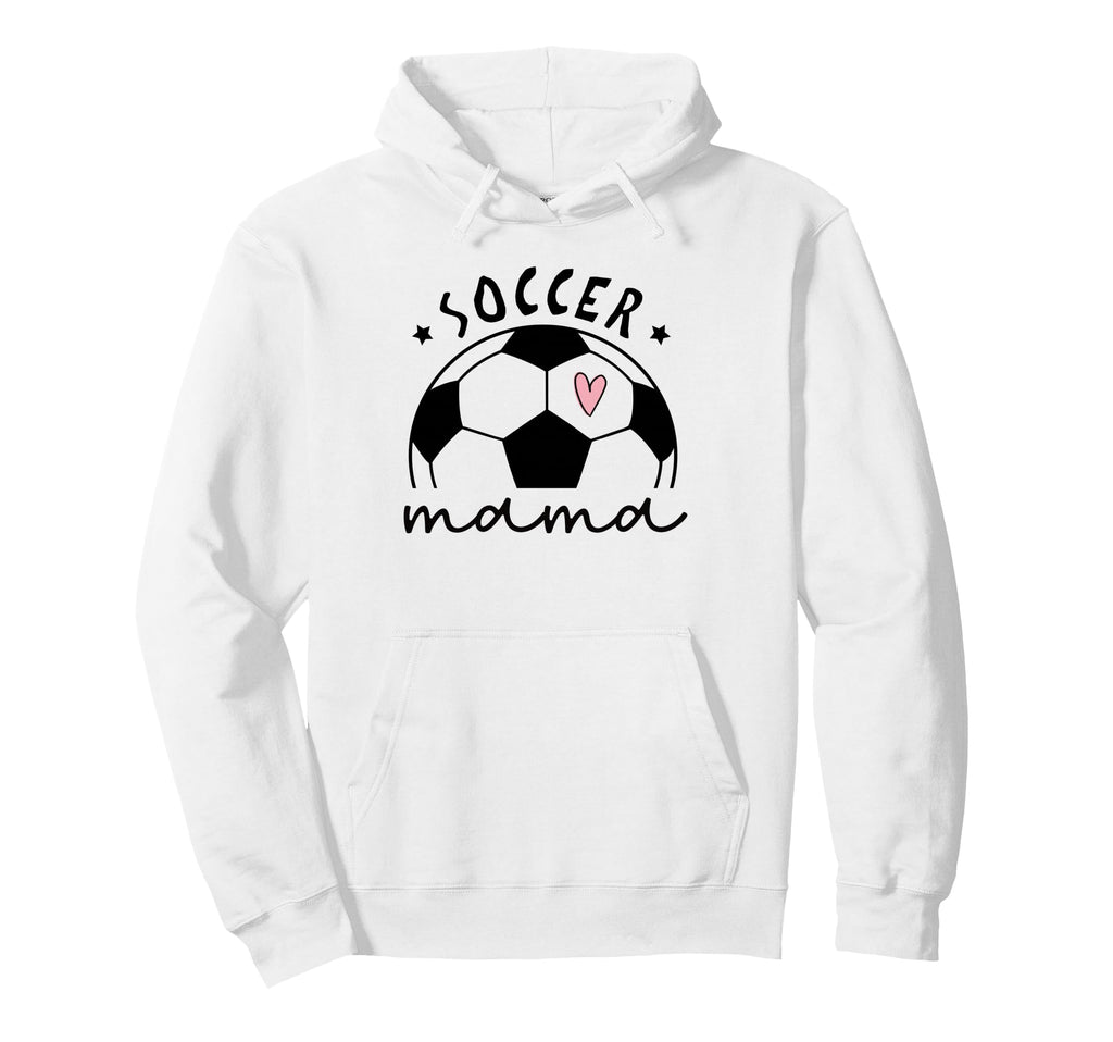 Soccer Mama Heart Ball Game Day Hoodie - Casual Everyday Wear for Adults