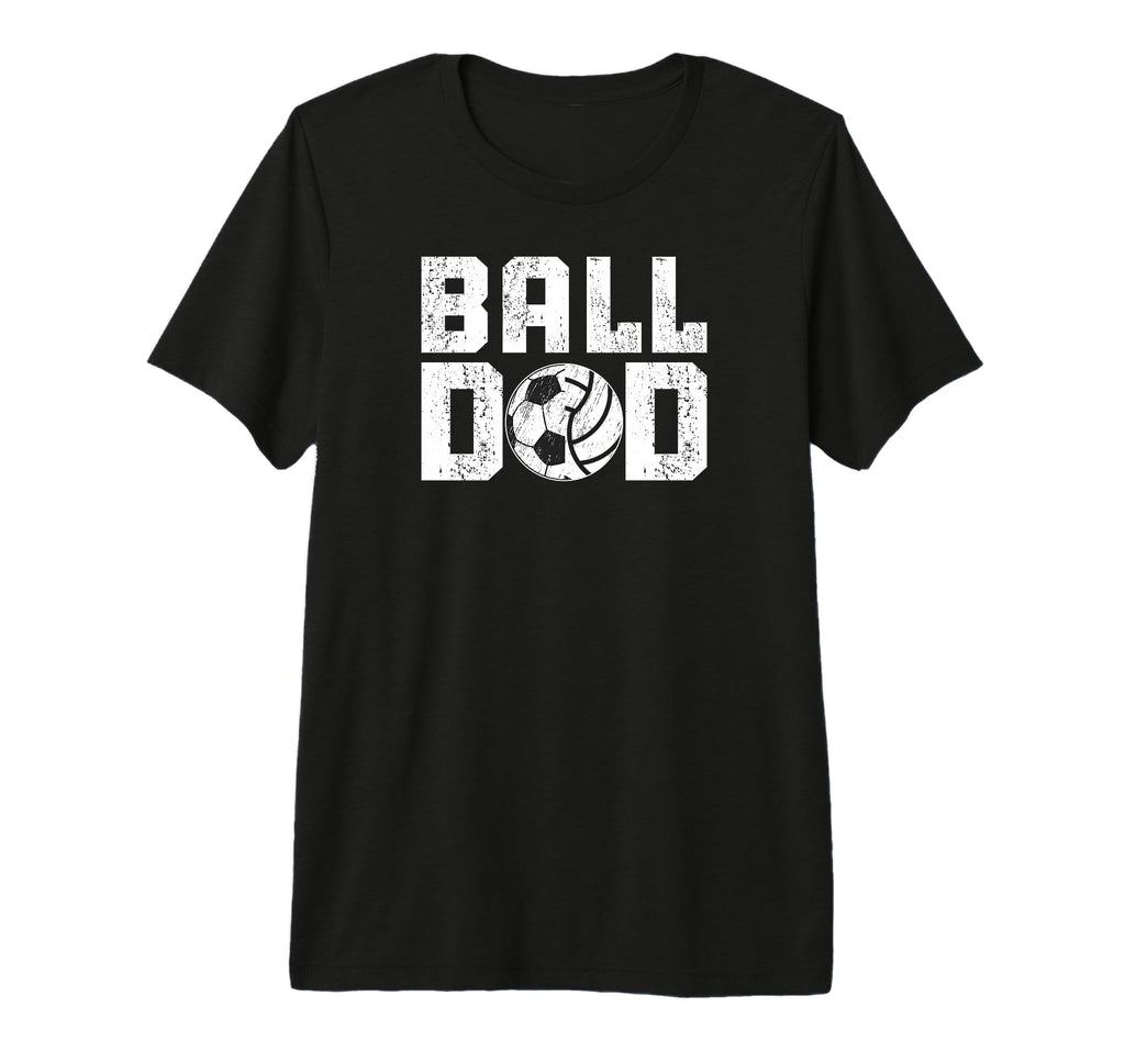 Mens Ball Dad Soccer Volleyball Dad T-Shirt - Minimalist Print Unisex