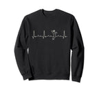 Funny Heartbeat Soccer Player Sweatshirt - Trendy Graphic Unisex
