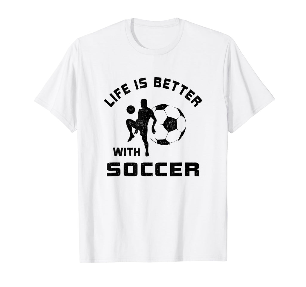Life Is Better Soccer Next Game Day T-Shirt - Minimalist Print for Adults