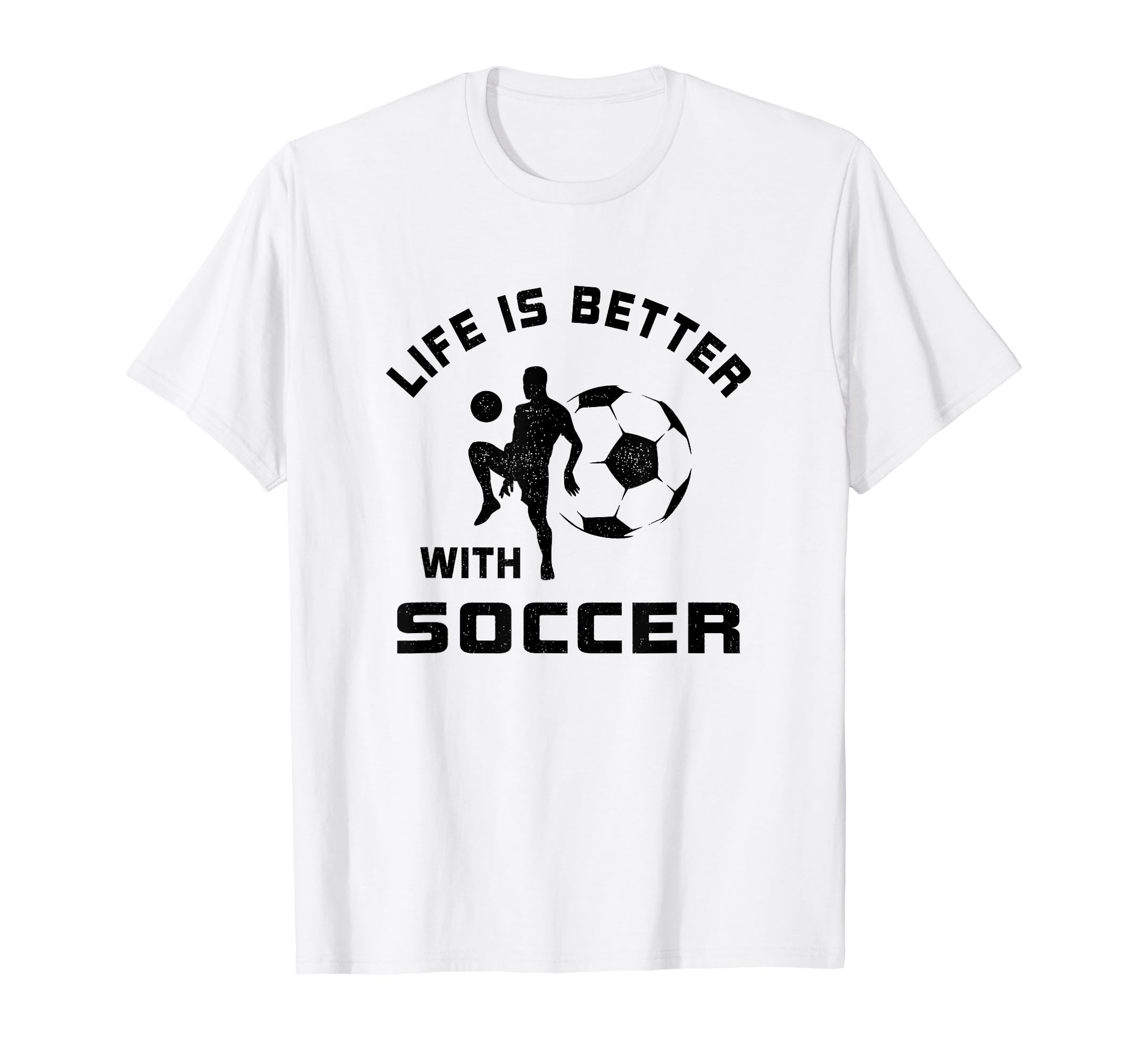 Life Is Better Soccer Next Game Day T-Shirt - Minimalist Print for Adults
