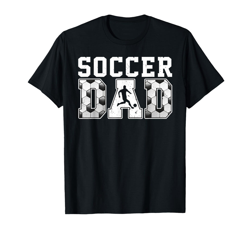 Proud Soccer Dad Papa Daddy Sport T-Shirt - Casual Everyday Wear Unisex