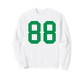 Kelly Green White Number 88 Sweatshirt - Aesthetic Graphic for Adults