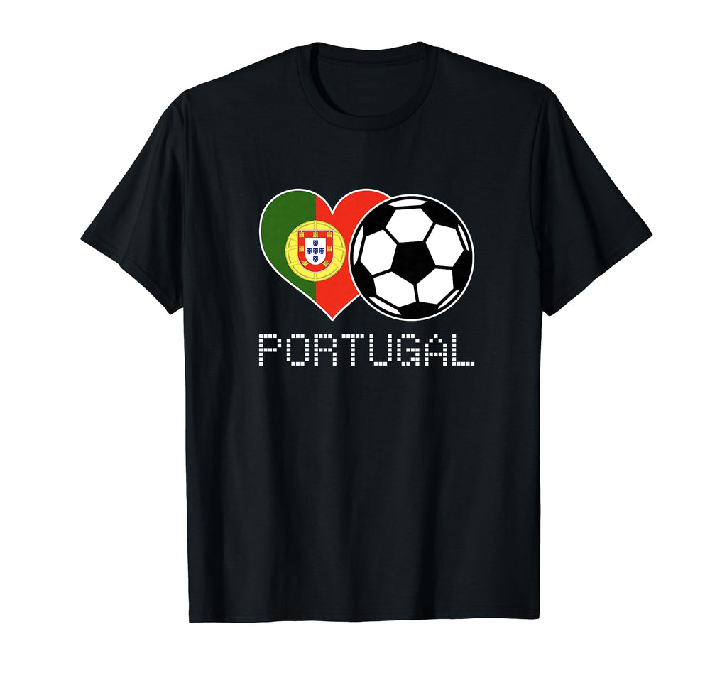 Portugal Soccer Portuguese Flag Love T-Shirt - Custom Art Print Men Women
