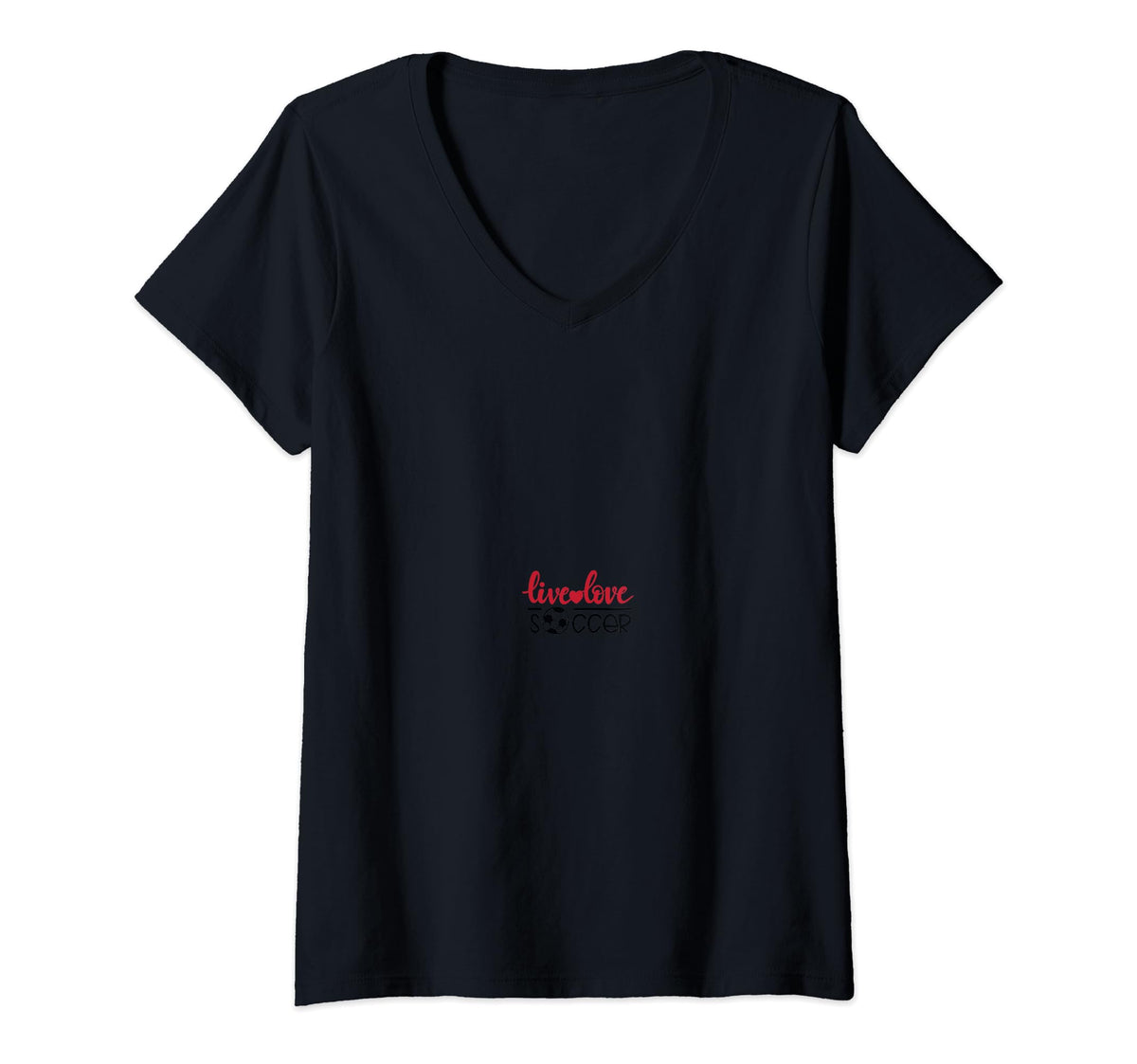 Live Love Soccer Ball Gift Sports Heart T-Shirt - Custom Art Print Unisex