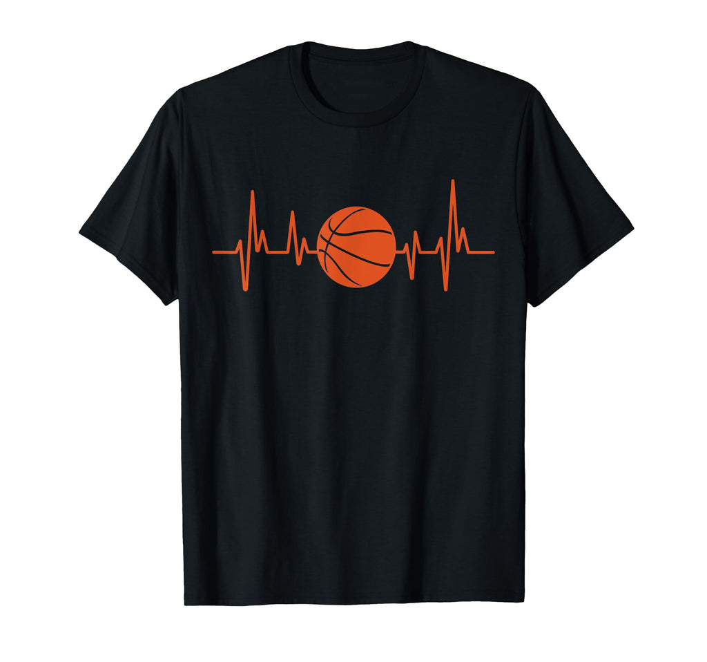 Bball Heartbeat Basketball T-Shirt - Trendy Graphic Men Women