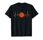 Bball Heartbeat Basketball T-Shirt - Trendy Graphic Men Women