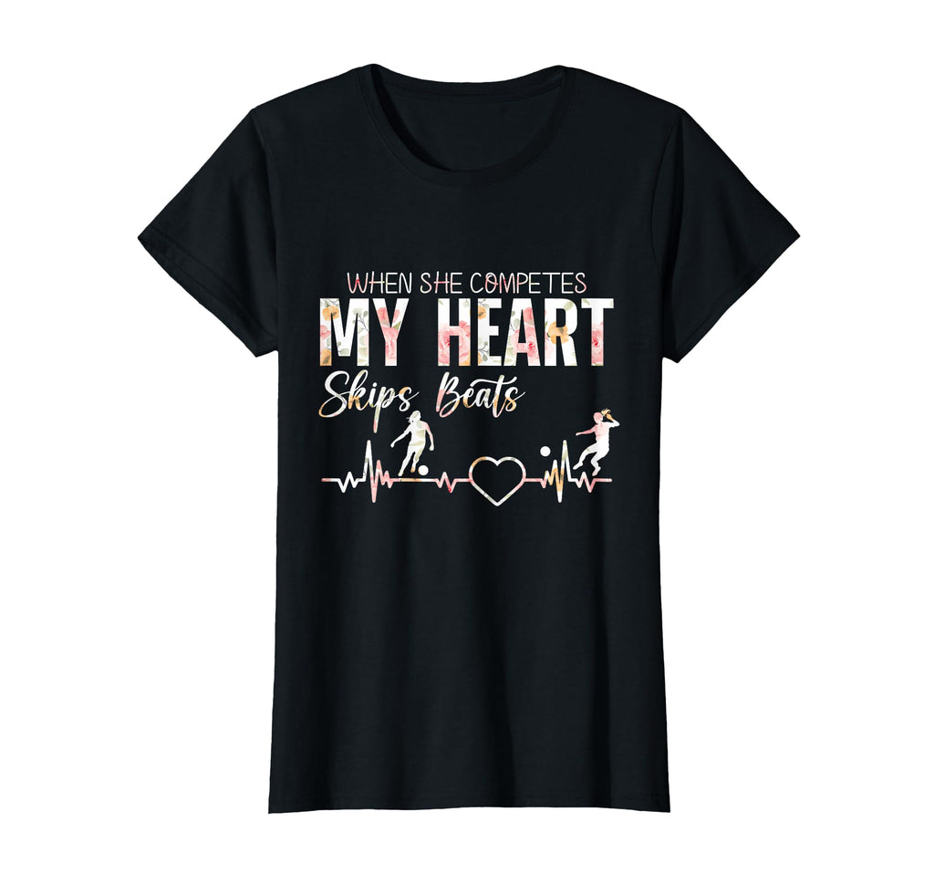 When She Competes My Heart Skips Beats T-Shirt - Minimalist Print Unisex