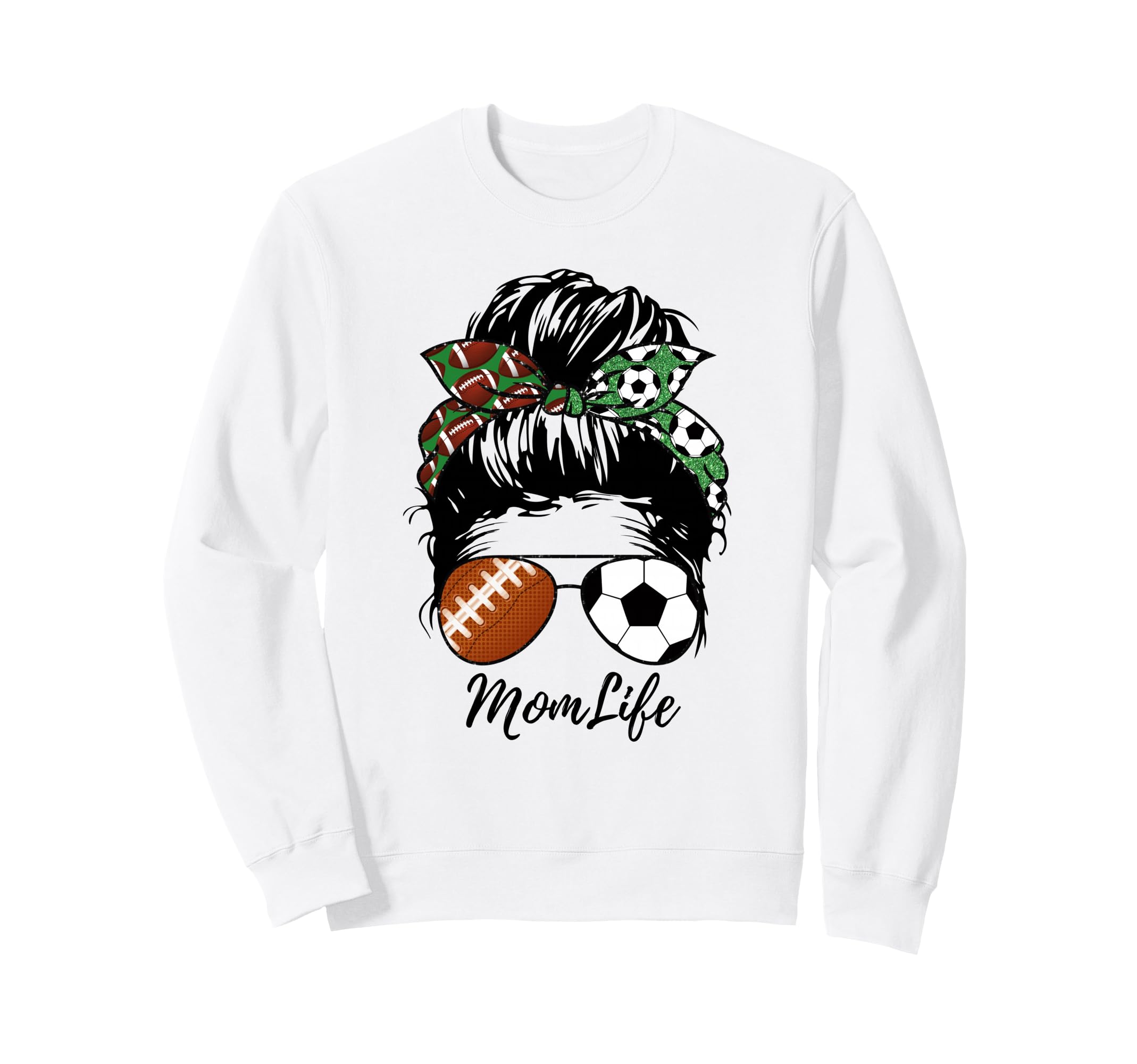 Football Mom Soccer Mom Life Messy Sweatshirt - Unique Graphic Men Women
