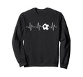 Soccer Heartbeat Funny Soccer Lover Sweatshirt - Trendy Graphic Unisex