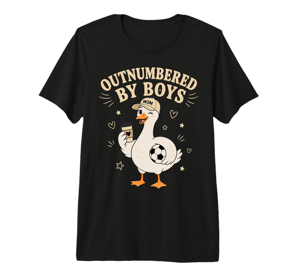 Funny Mom Goose Outnumbered Soccer Tri T-Shirt - Novelty Apparel Unisex