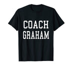 Coach Graham Custom Football T-Shirt - Fun Novelty Design for Adults