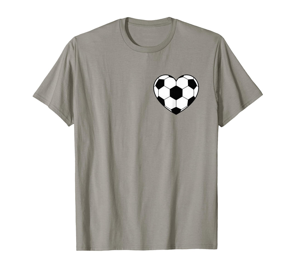 Soccer Love Heart Fans And Players T-Shirt - Novelty Apparel for Adults