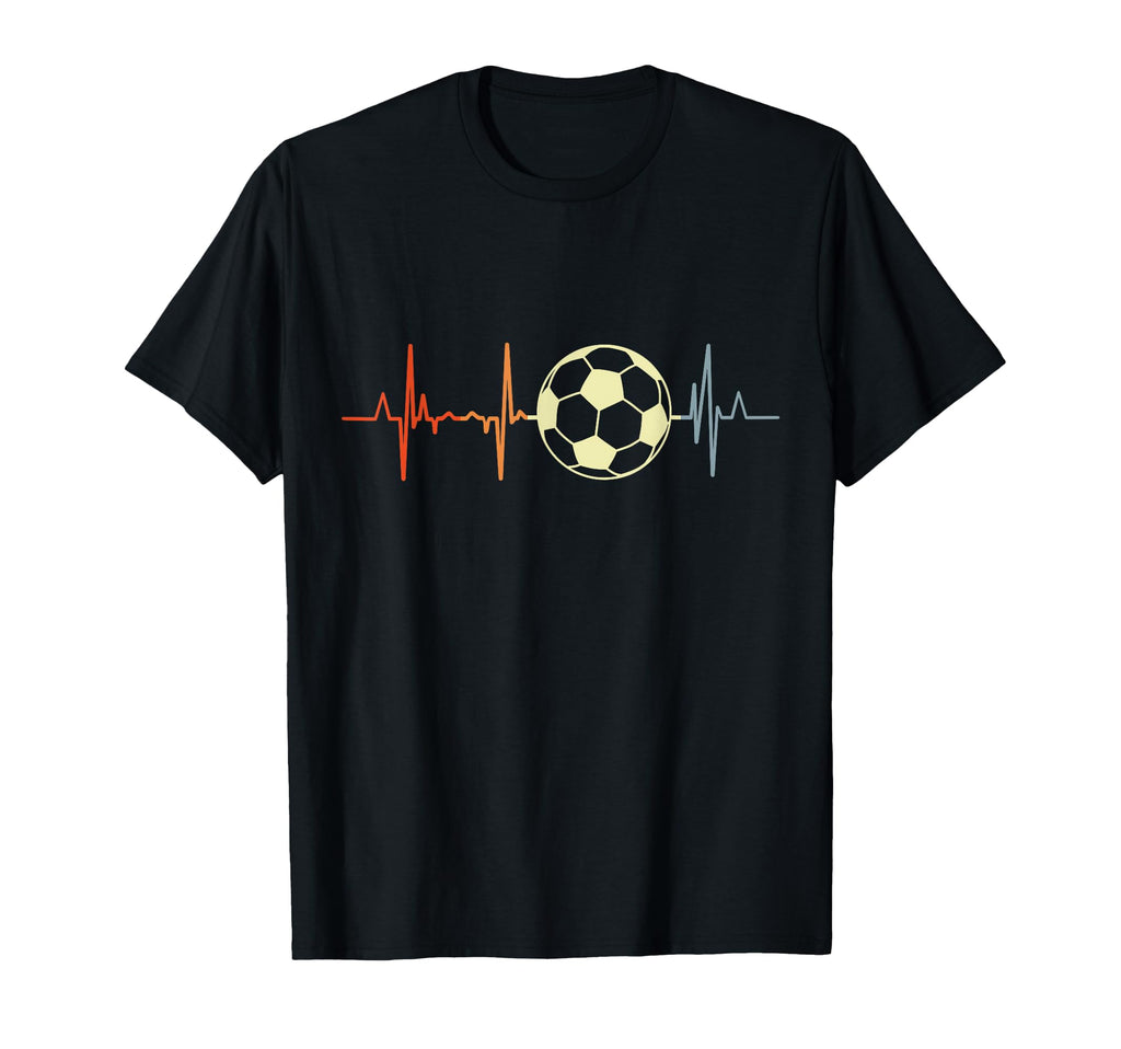 I Love Soccer Heartbeat Football T-Shirt - Casual Everyday Wear Unisex