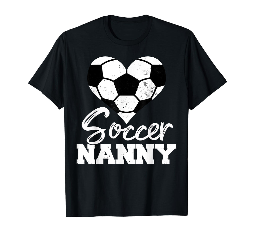 Soccer Nanny Heart Funny Heartfelt Love T-Shirt - Minimalist Print Unisex