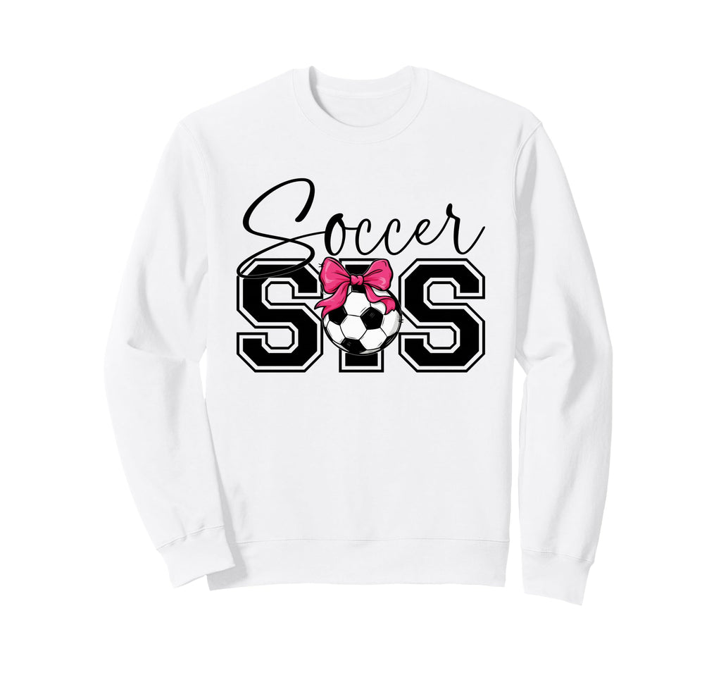 Soccer Sister Heart Big Sister Sweatshirt - Trendy Graphic for Adults