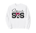 Soccer Sister Heart Big Sister Sweatshirt - Trendy Graphic for Adults