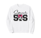 Soccer Sister Heart Big Sister Sweatshirt - Trendy Graphic for Adults