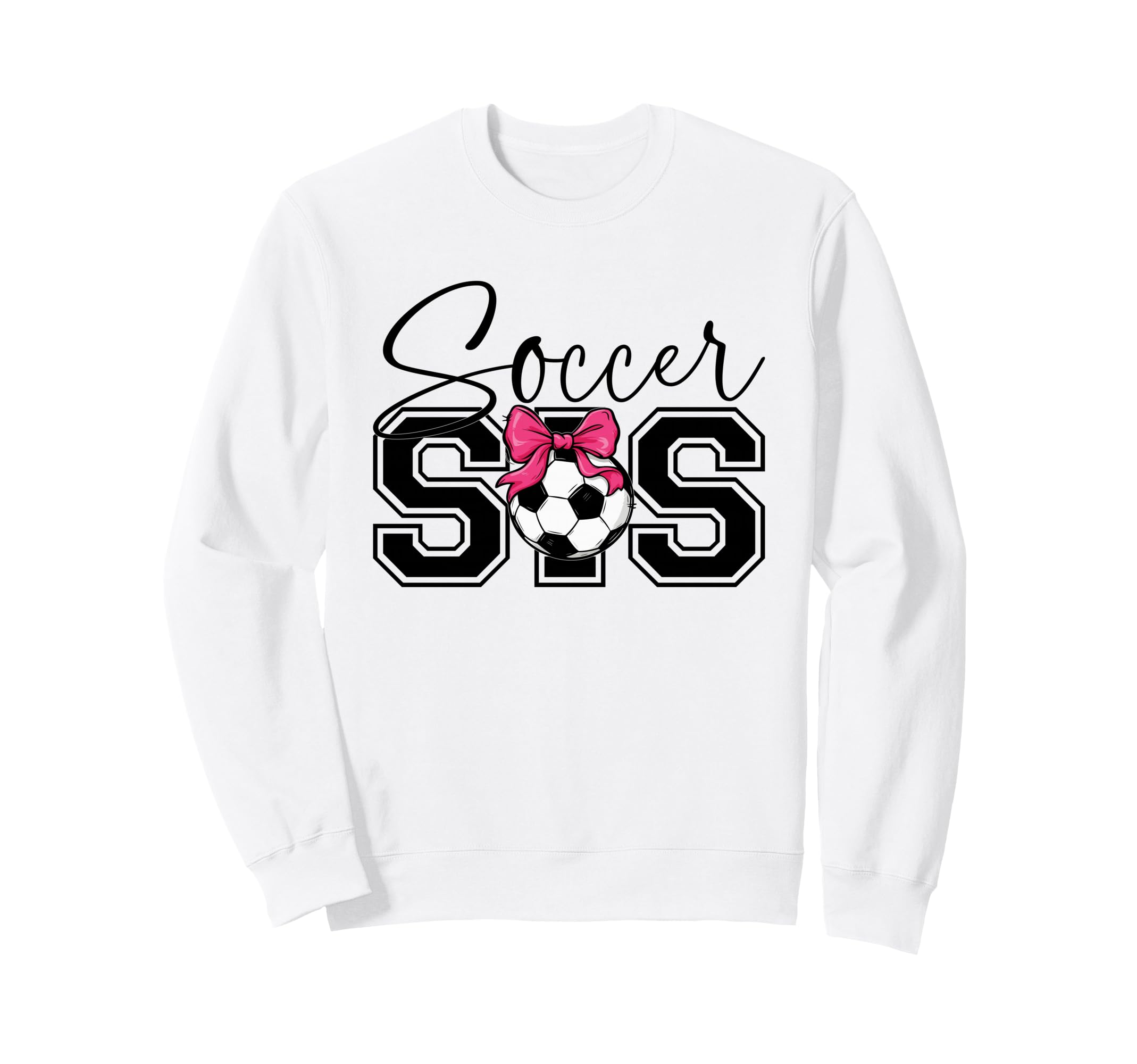 Soccer Sister Heart Big Sister Sweatshirt - Trendy Graphic for Adults