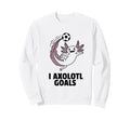 Minimalist Axolotl Soccer Player Sweatshirt - Custom Art Print Men Women