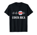 Soccer Heartbeat I Love Costa Rica T-Shirt - Unique Graphic Men Women