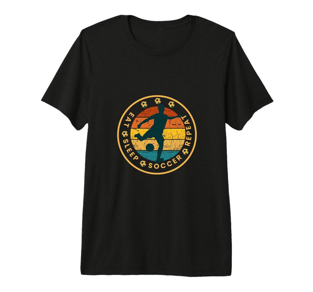 Eat Sleep Soccer Repeat Tri Blend T-Shirt - Unique Graphic for Adults