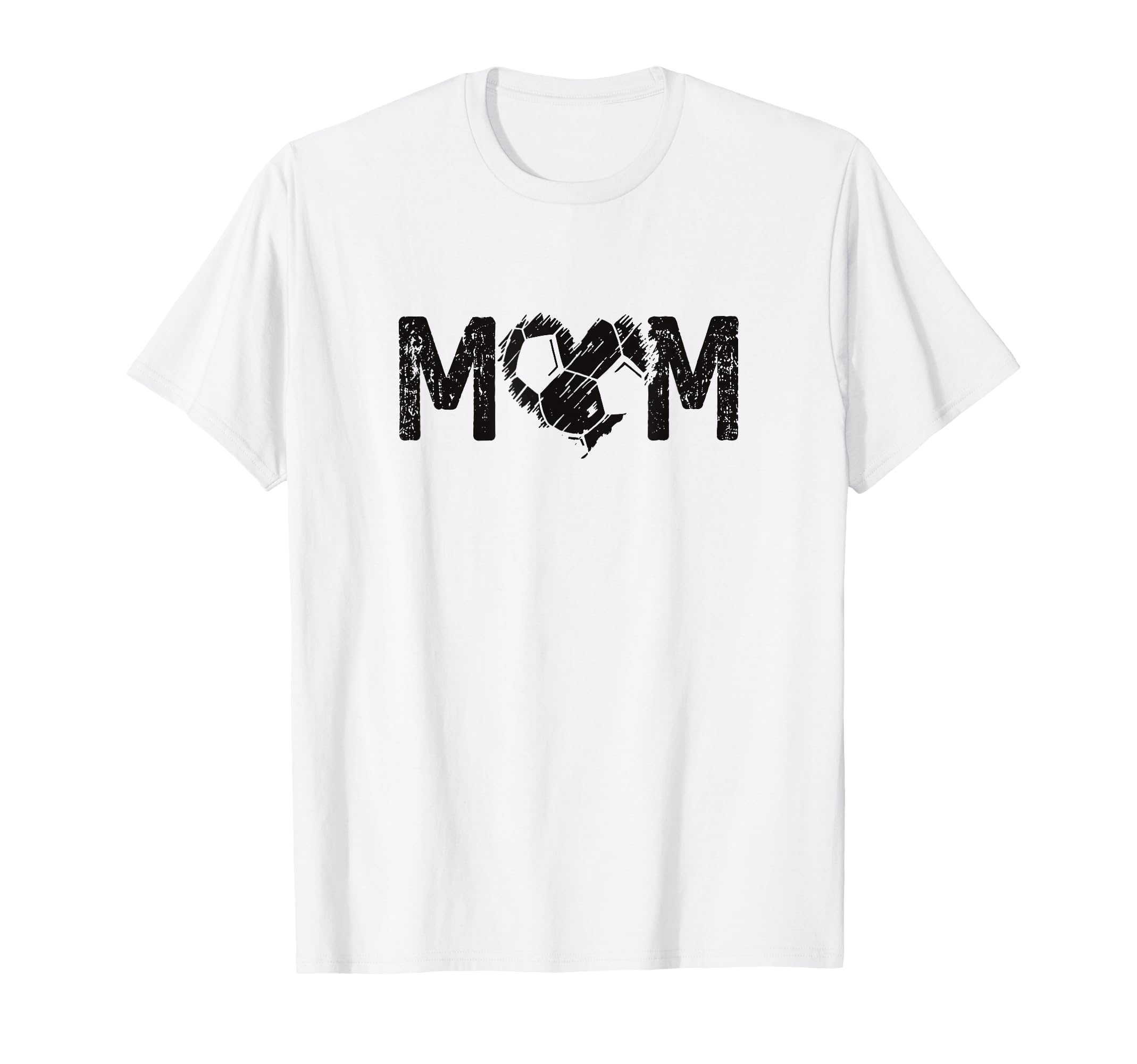Mom Soccer Heart Ball Minimal Sports T-Shirt - Novelty Apparel for Adults