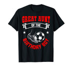 Great Aunt Birthday Soccer Player Team T-Shirt - Unique Graphic for Adults