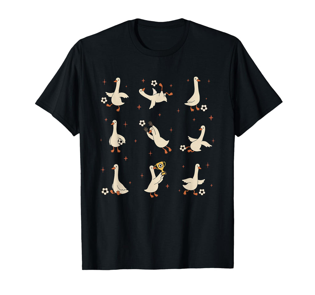 Funny Silly Goose Soccer Game Day T-Shirt - Trendy Graphic Men Women