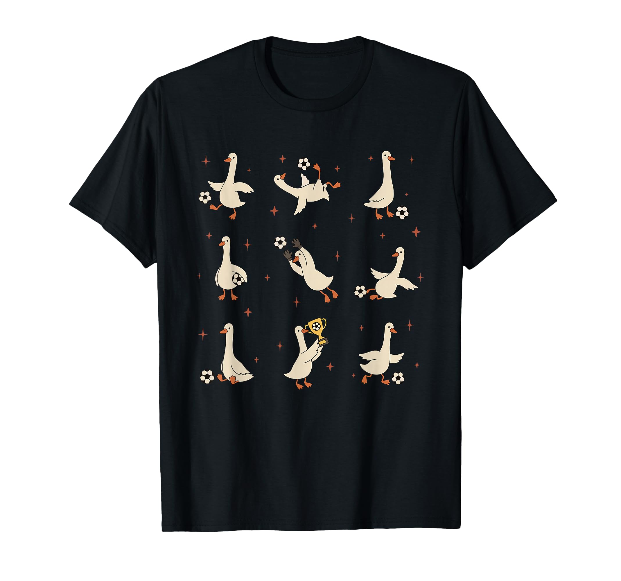 Funny Silly Goose Soccer Game Day T-Shirt - Trendy Graphic Men Women
