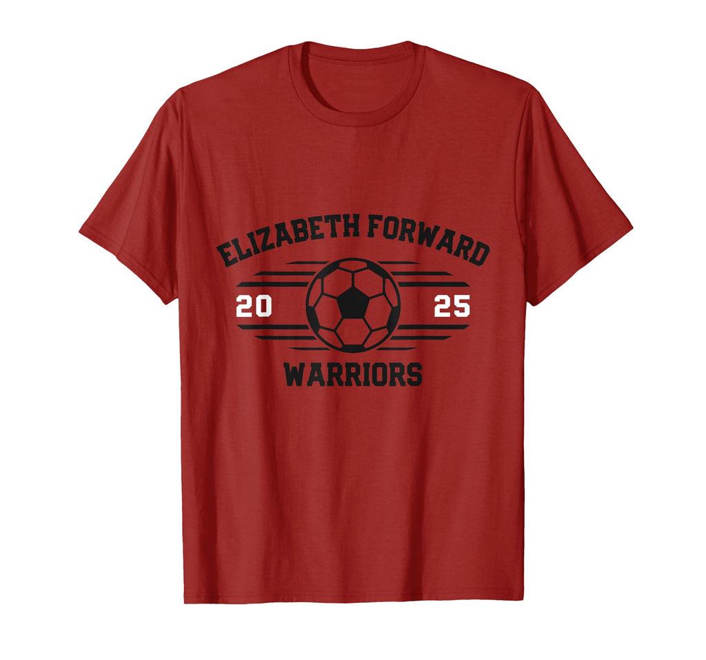 Elizabeth Forward Warriors Soccer T-Shirt - Fun Novelty Design for Adults