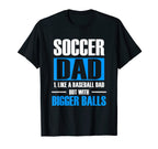 New First Time Dad To Be Balls Soccer T-Shirt - Aesthetic Graphic Unisex