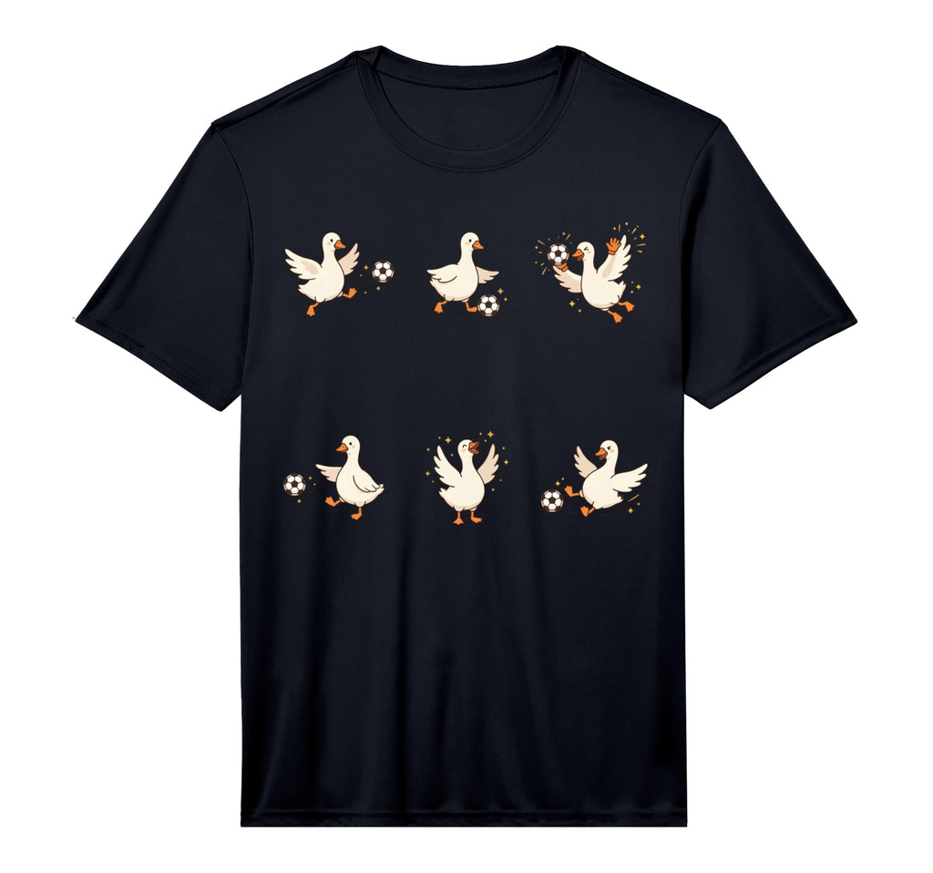 Silly Goose Playing Soccer Player T-Shirt - Aesthetic Graphic Men Women