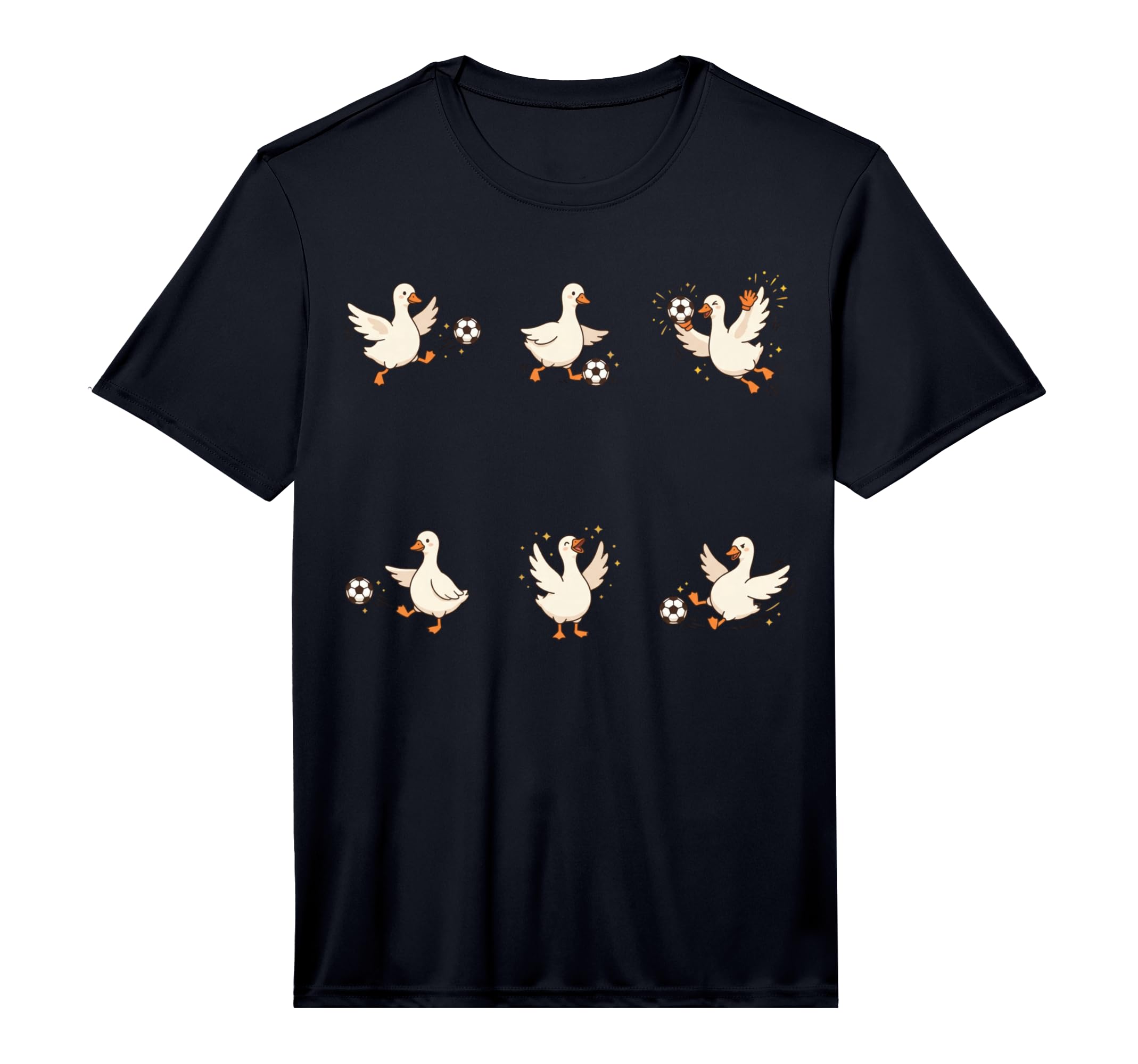 Silly Goose Playing Soccer Player T-Shirt - Aesthetic Graphic Men Women