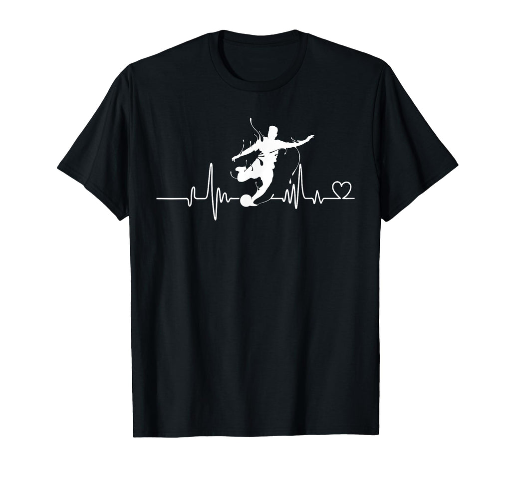 Soccer Heartbeat Tees Soccer Ball T-Shirt - Trendy Graphic for Adults