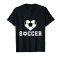 Love Soccer Heart Ball Play Gift Sweatshirt - Graphic Print Men Women