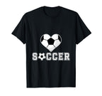 Love Soccer Heart Ball Play Gift Sweatshirt - Graphic Print Men Women