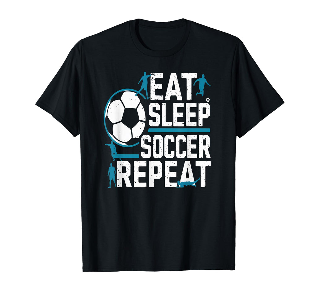Eat Sleep Soccer Repeat Daily T-Shirt - Custom Art Print for Adults