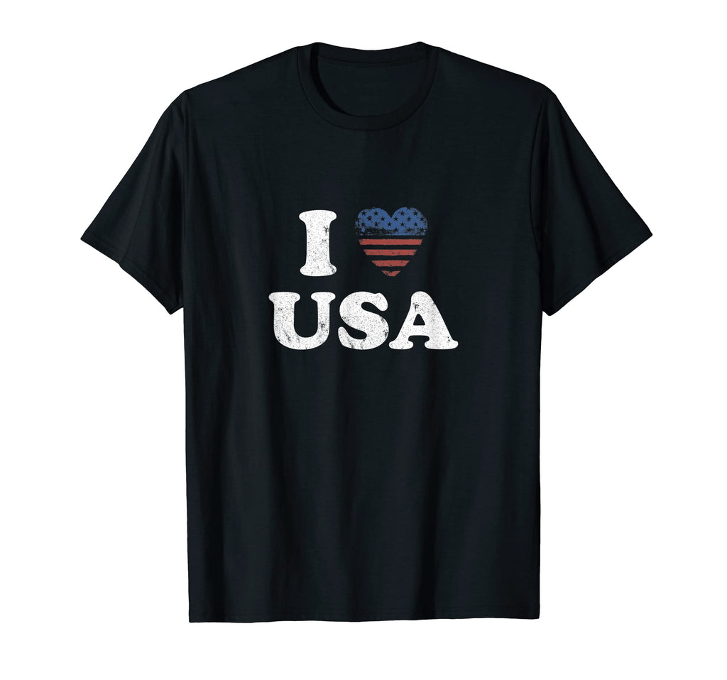I Love Usa Flag Patriot American T-Shirt - Streetwear Style Men Women