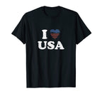 I Love Usa Flag Patriot American T-Shirt - Streetwear Style Men Women