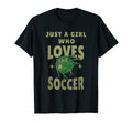 Just Who Loves Soccer Ball Goal T-Shirt - Minimalist Print for Adults