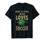 Just Who Loves Soccer Ball Goal T-Shirt - Minimalist Print for Adults
