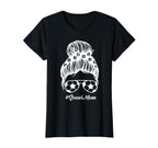 Soccer Mom Messy Bun Hair Soccer T-Shirt - Casual Everyday Wear Unisex