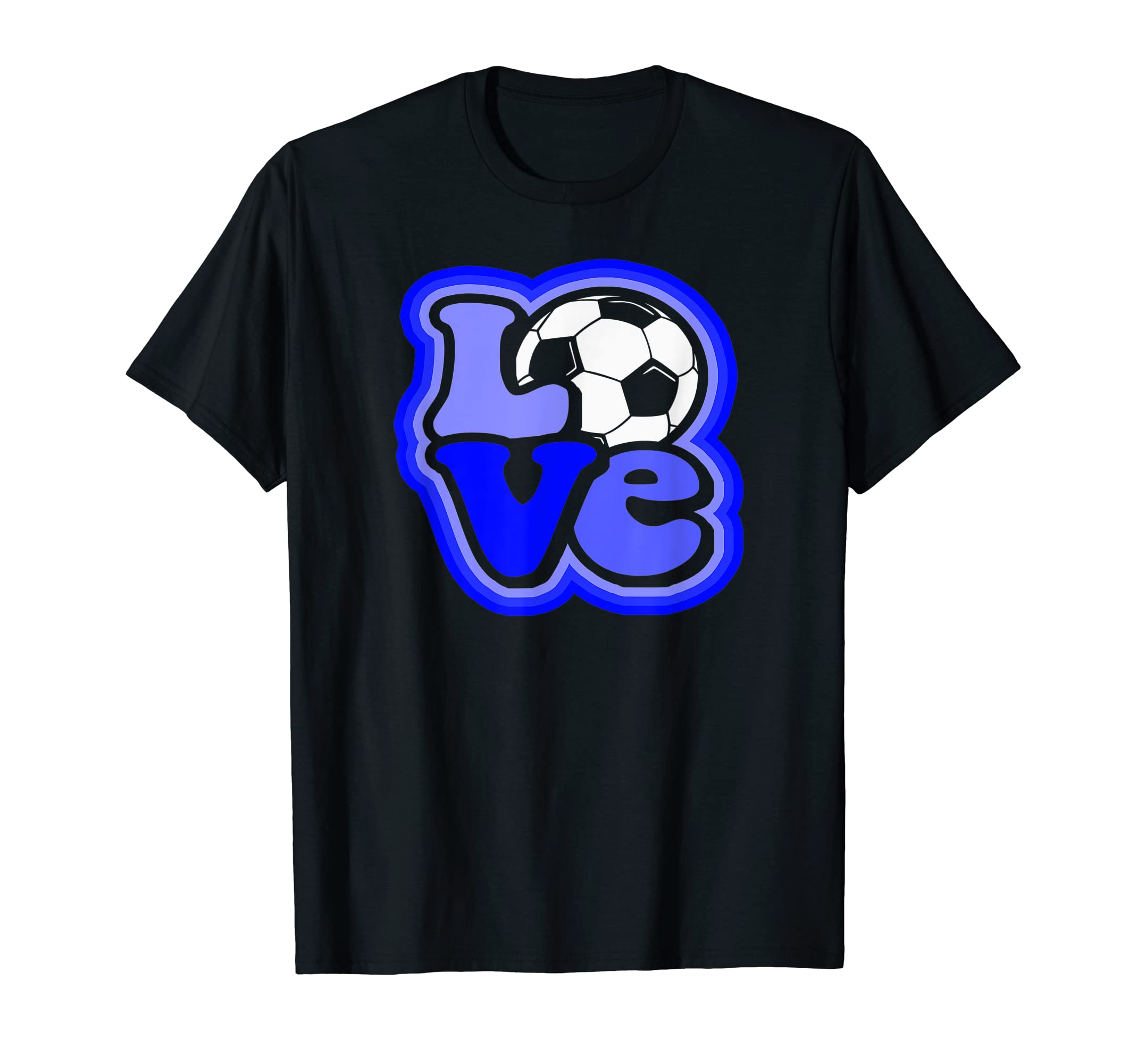 Soccer Love Teen Shades Blue T-Shirt - Aesthetic Graphic Unisex